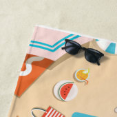 Cool Tropical Summer Vibes Serviette de plage d'ét (En situation)