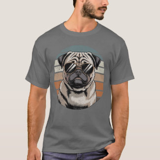 Cool trotse Pug mannen vrouwen vintage hondenbezit T-shirt