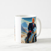 Cool Trump Motorcycle Alien Planet Ruimteschip MAG Koffiemok (Voorkant rechts)