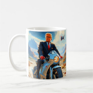 Cool Trump Motorcycle Alien Planet Ruimteschip MAG Koffiemok