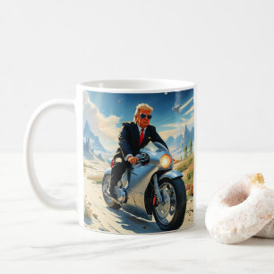 Cool Trump Motorcycle Alien Planet Ruimteschip MAG Koffiemok