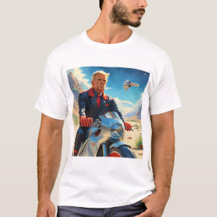Cool Trump Motorcycle Alien Planet Ruimteschip MAG T-shirt