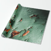 Cool turquoise brown rustmetal cadeaupapier (Uitgerold)