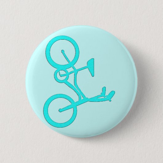 Cool Turquoise fietproducten Ronde Button 5,7 Cm (Voorkant)