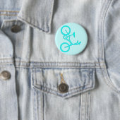 Cool Turquoise fietproducten Ronde Button 5,7 Cm (In situ)