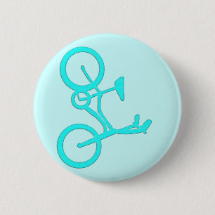 Cool Turquoise fietproducten Ronde Button 5,7 Cm