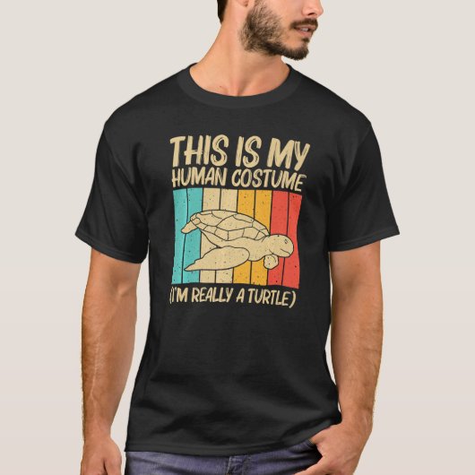 Cool Turtle for Men Zee Turtle Aquatic Anima T-shirt (Voorkant)