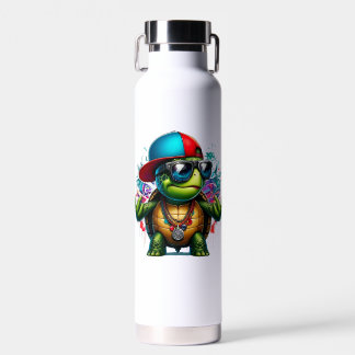 Cool Turtle Hip Hop Waterfles