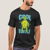Cool Turtle Reptile Water Back Shell T-shirt (Voorkant)