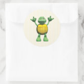 Cool Turtle Ronde Sticker (Tas)