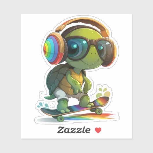 Cool Turtle Sticker (Vel)