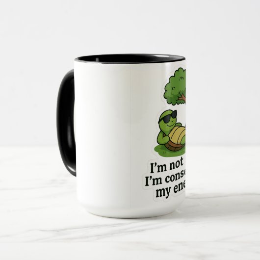 Cool Turtle Sticker Mok (Voorkant links)