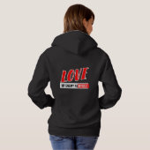 Cool Typografie "Love My Enemy" Hoodie (Achterkant volledig)