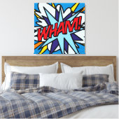 Cool Typographic Modern Pop Art Comic Book WHAM Canvas Afdruk (Insitu (Slaapkamer))