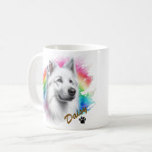 Cool Typography Naam Pet's Simple Modern Koffiemok (Voorkant links)