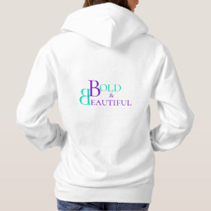 Cool Typography Text Lettering, Monogram Logo Hoodie