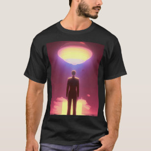 Cool Ufo Kunst. Kleurrijke Levendige Buitenaardse T-shirt