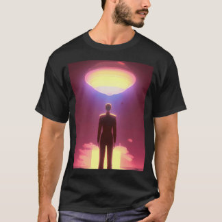 Cool Ufo Kunst. Kleurrijke Levendige Buitenaardse T-shirt