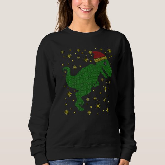 Cool Ugly Christmas Dinosaur Merry Xmas Party Trui (Voorkant)