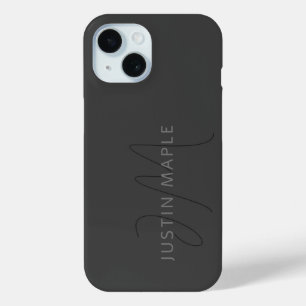 Cool Uitziende Naam & Monogram Donkergrijs