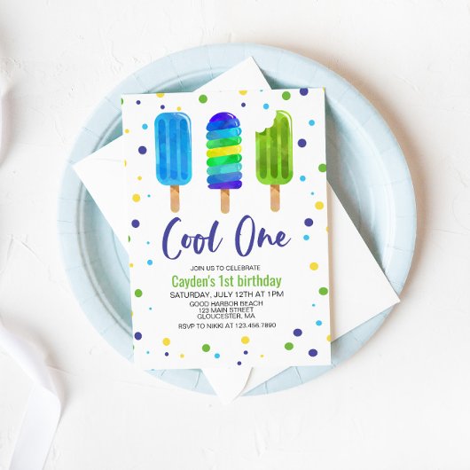 Cool Un 1er anniversaire Invitation