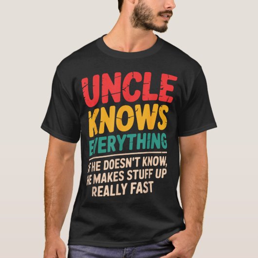 Cool Uncle Design For Uncle Men From Nephew Niece T-shirt (Voorkant)