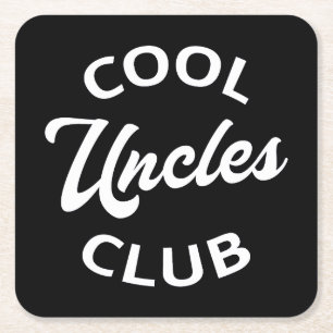 Cool Uncles Club I Vierkante Kartonnen Onderzetter
