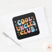 Cool Uncles Club III Vierkante Sticker (Envelop)