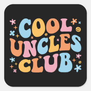 Cool Uncles Club III Vierkante Sticker