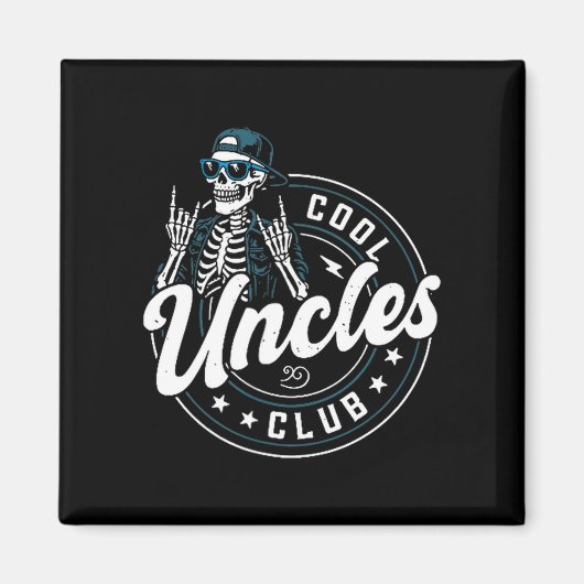 Cool Uncles Club Shirt Funny Skeleton Uncle Men  Magneet (Voorkant)