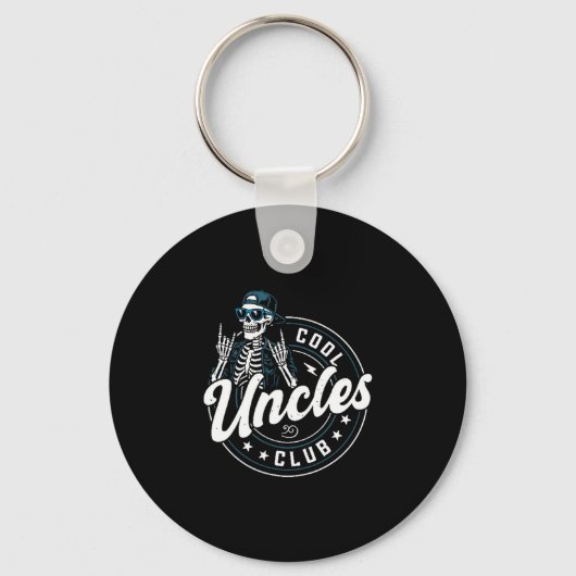 Cool Uncles Club Shirt Funny Skeleton Uncle Men Sleutelhanger (Voorkant)