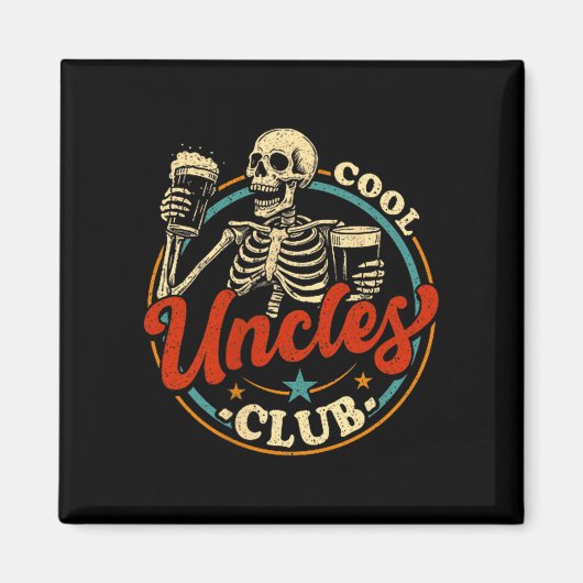 Cool Uncles Club Shirt Uncle Skeleton Men Fathers  Magneet (Voorkant)