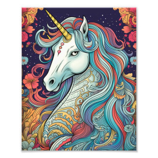 Cool Unicorn Foto Afdruk
