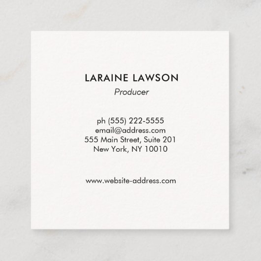 Cool unique 3e oeil Carte de visite jaune (Dos)