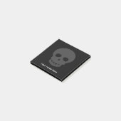Cool Unique Gothic Schedel Grijs Zwart Post-it® Notes (Schuin)