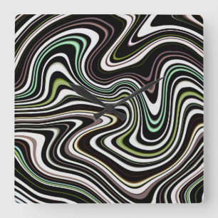 Cool Unique Pattern Vierkante Klok