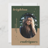 Cool unique photo arrondi Faire-part de graduation (Devant)