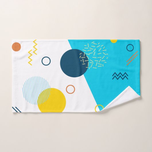 Cool, unique, tendance, urbain, Memphis illustrati (Serviette à main)