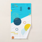 Cool, unique, tendance, urbain, Memphis illustrati (Serviette à main)