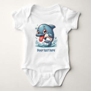 Cool unisex strand voeg tekst toe oceaan dolfijn romper