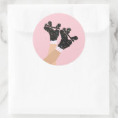 Cool Universe Roller Schaatsen Derby Skater Gift Ronde Sticker (Tas)