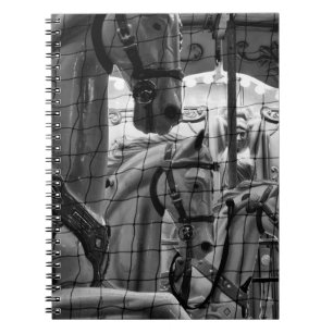 Cool, urban, moderne foto van paarden van carrouse notitieboek