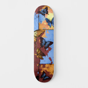 Cool Urban Street Art Geïnspireerde Grunge Vlinder Skateboard