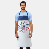 Cool US Flag Design Patriot BBQ Grill Chef Schort (Gedragen)