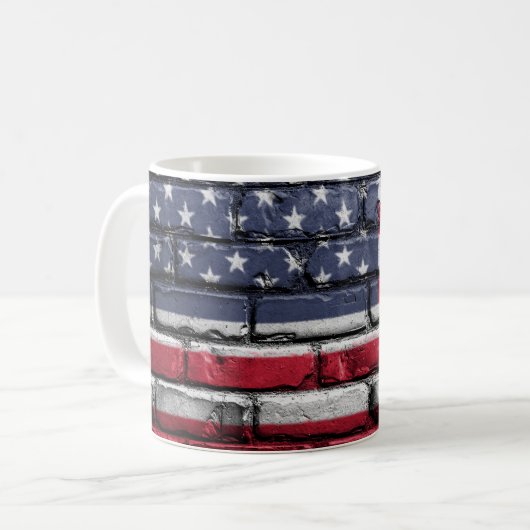 Cool USA Flag Design Koffiemok (Voorkant links)