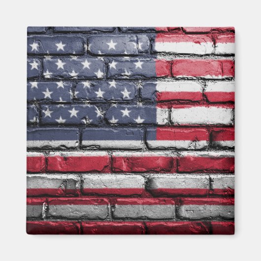 Cool USA Flag Design Magneet (Voorkant)