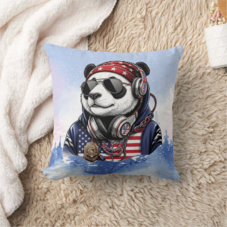 Cool USA Panda – Patriotic Red, White & Blue Panda Kussen