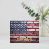 Cool USA vlag met quote Briefkaart (Staand voorkant)
