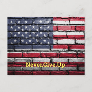 Cool USA vlag met quote Briefkaart