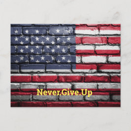 Cool USA vlag met quote Briefkaart
